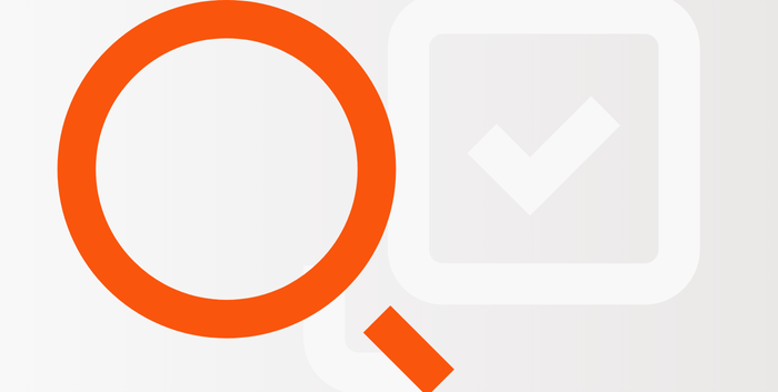 &Iacute;cone de verifica&ccedil;&atilde;o e lupa simbolizando an&aacute;lise e valida&ccedil;&atilde;o de sistemas, associado &agrave; seguran&ccedil;a de software.